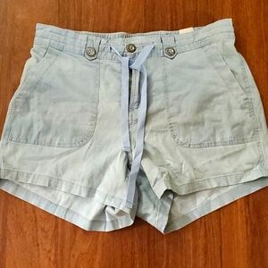 NWT Torrid First At Fit Women's Light Denim Drawstring & Zippered Shorts - 10